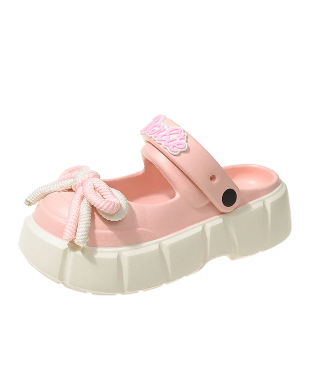 Stylish Rose Platform Hollow Out Slide Sandals - Image 5