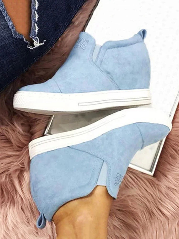 Suede Letter Pattern Casual Sneakers - Image 13