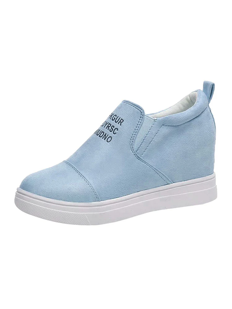 Suede Letter Pattern Casual Sneakers - Image 14