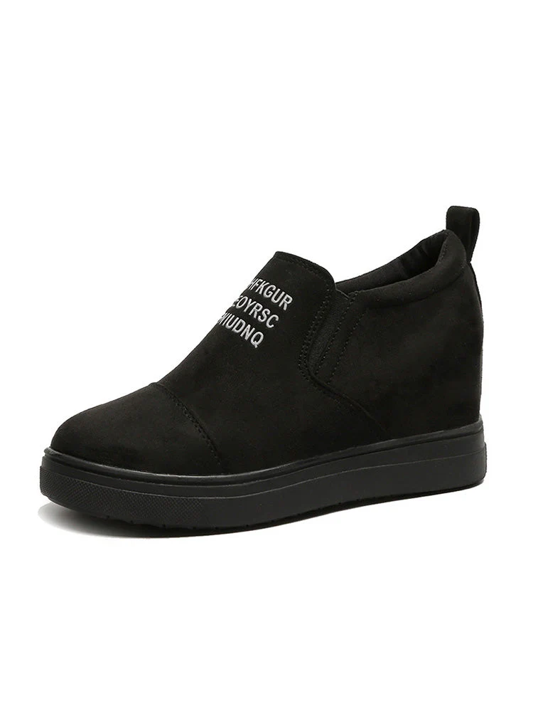 Suede Letter Pattern Casual Sneakers - Image 16