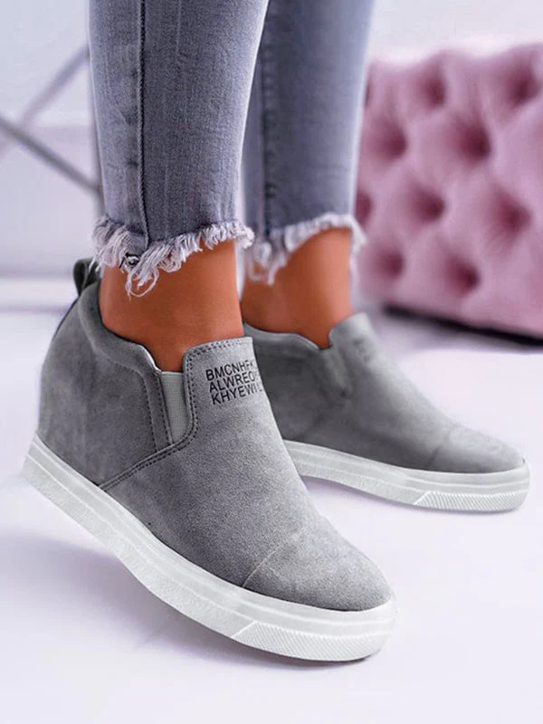 Suede Letter Pattern Casual Sneakers - Image 19