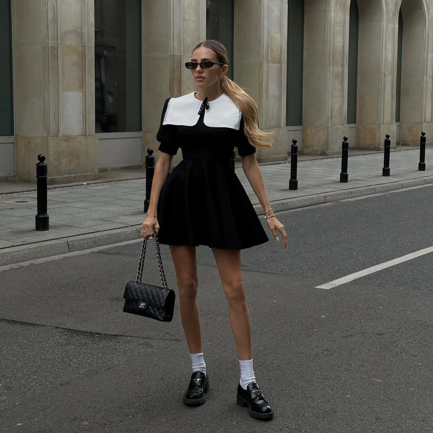 Sugary Memories Doll Collar Short Sleeve Mini Dress - Image 2