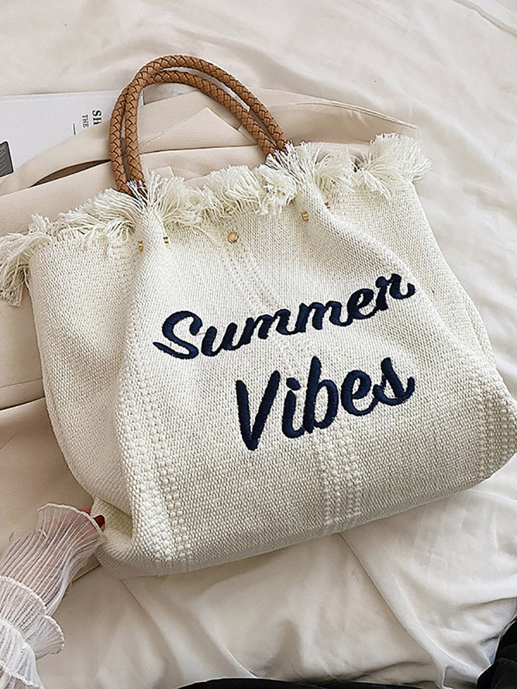 Summer Vibe Tassel Tote Bag - Image 10