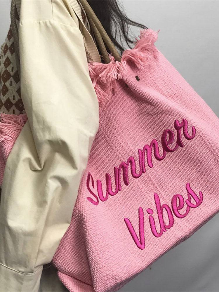 Summer Vibe Tassel Tote Bag - Image 4
