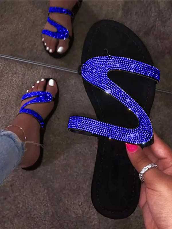 Hot Drill Sequined Slipper - Image 5