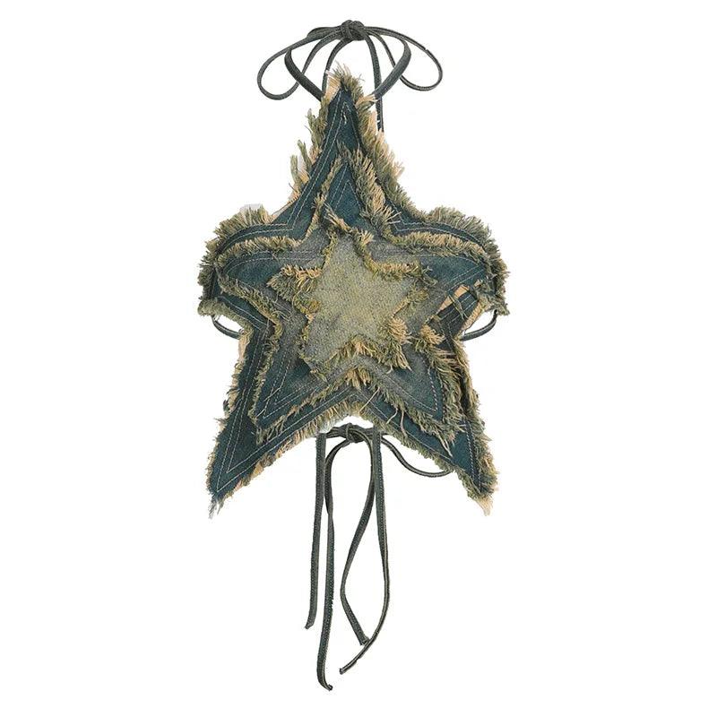 Tangible Existence Denim Raw Star Halter Top - Image 12