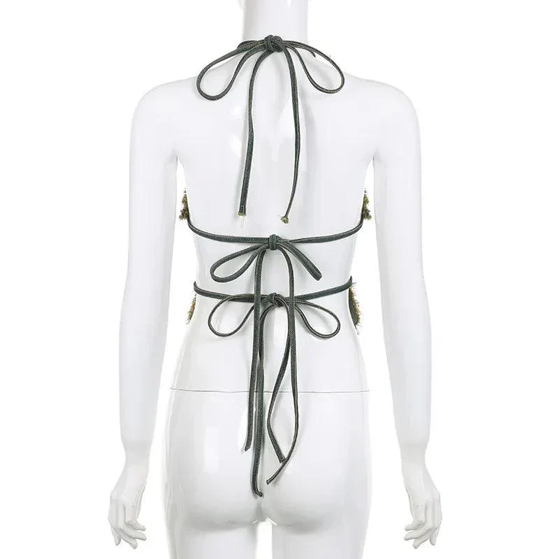Tangible Existence Denim Raw Star Halter Top - Image 8