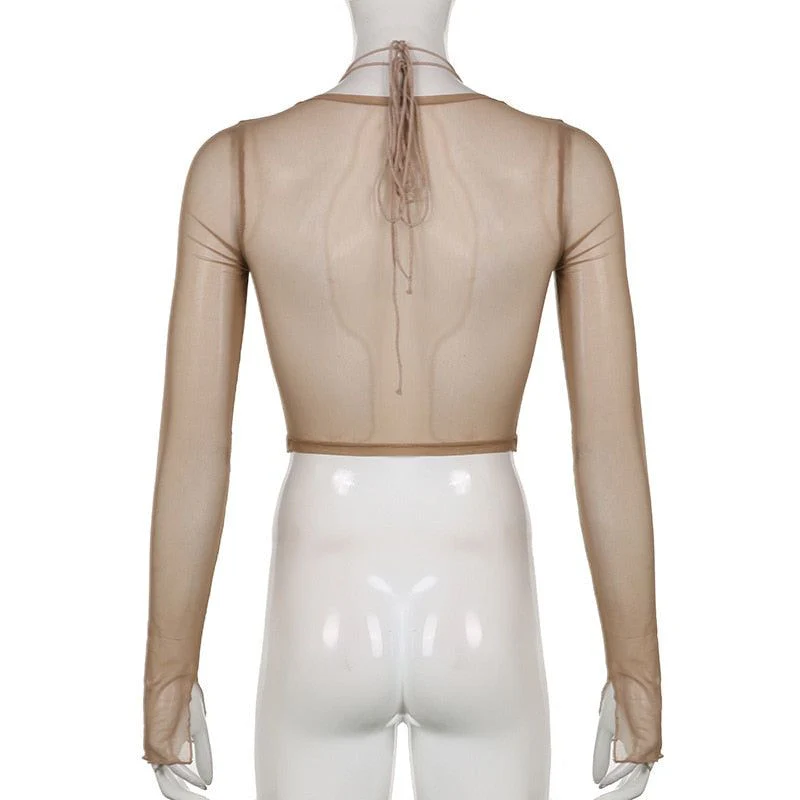 The Comeback Mesh Cutout Corset Crop Top - Image 5