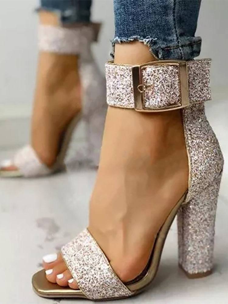 Thick Heel Ankle Strap Sandals - Image 7