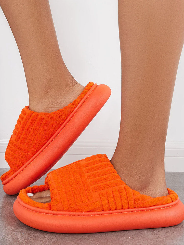 Towel Round Toe Platform Slides - Image 6