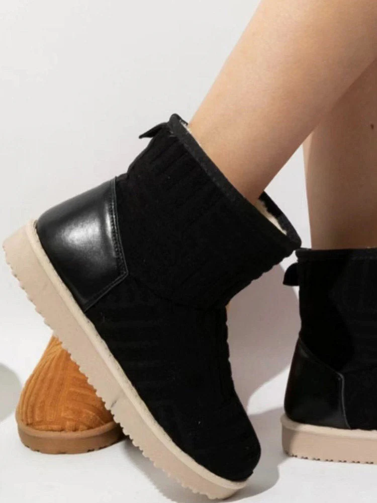 Towel Slip On Fluffy Snow Boots - Image 9