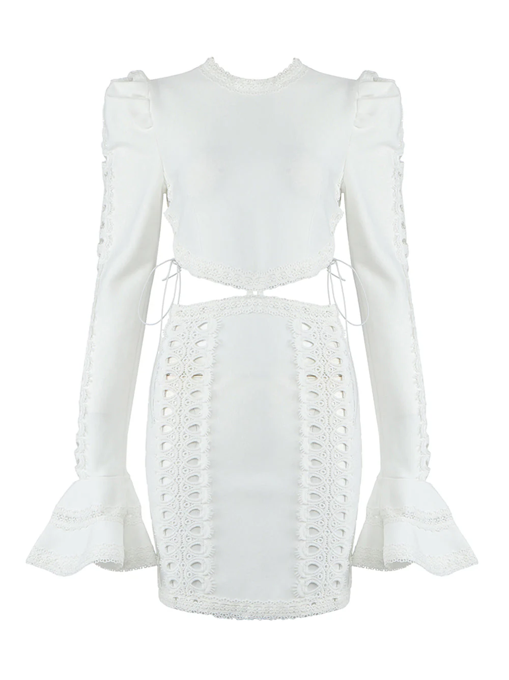 Two Piece Lace Skirt Set - Image 3