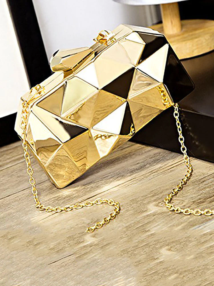 Uneven Metal Box Bag - Image 3