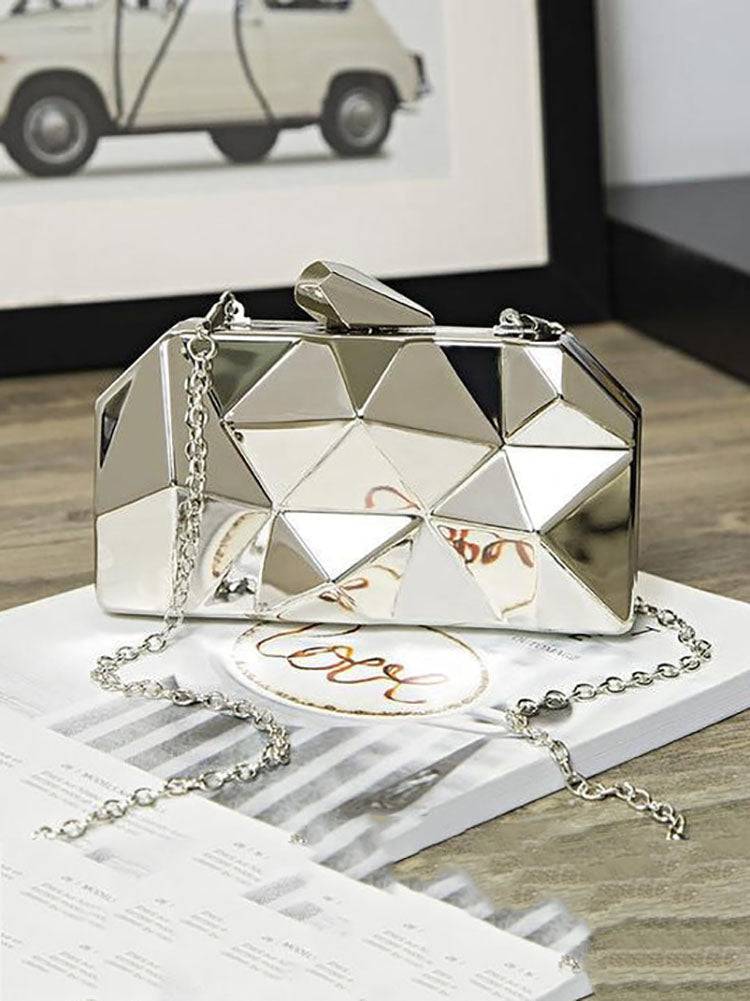 Uneven Metal Box Bag - Image 5