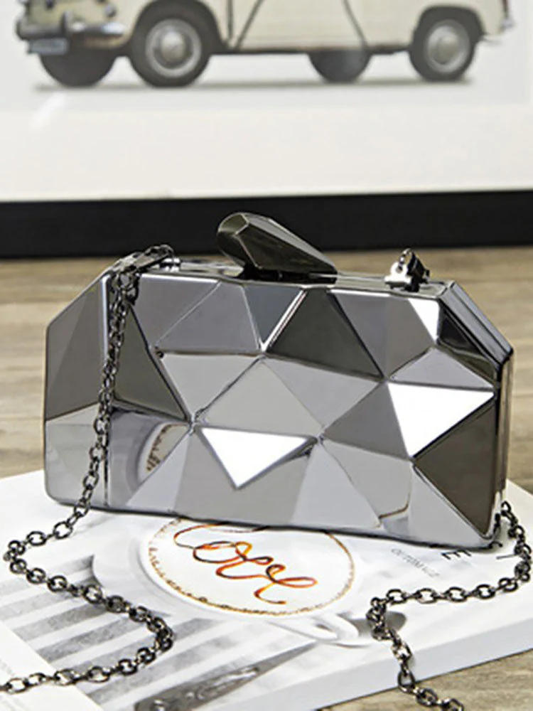 Uneven Metal Box Bag - Image 6