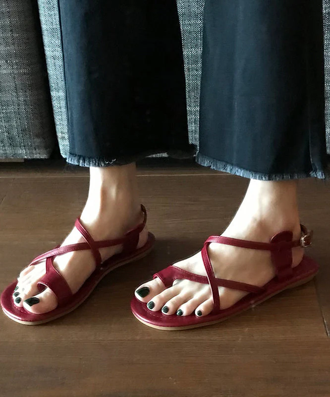 Unique Splicing Sandals Black Faux Leather Hollow Out - Image 2