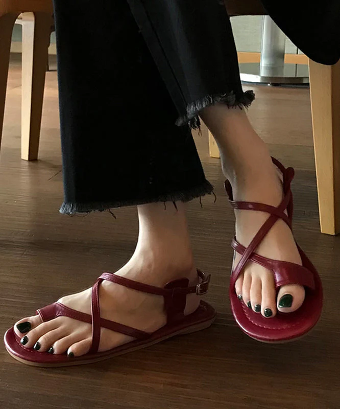 Unique Splicing Sandals Black Faux Leather Hollow Out - Image 5