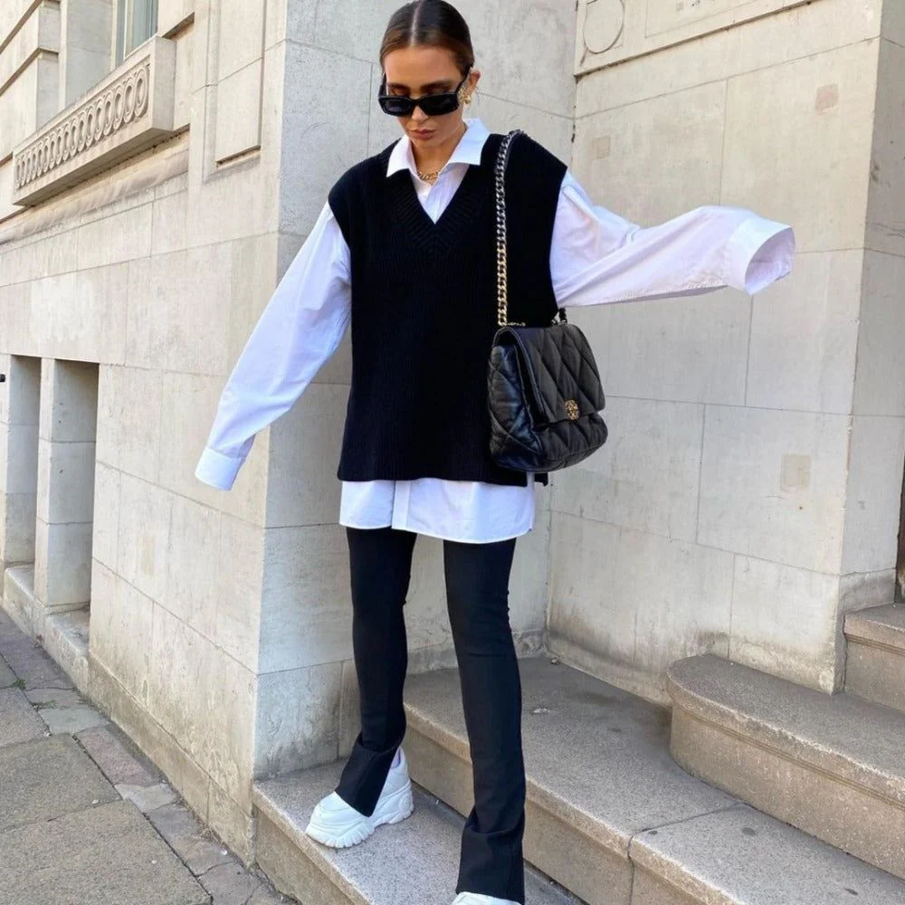 Updated Style Knit Oversized Vest - Image 2