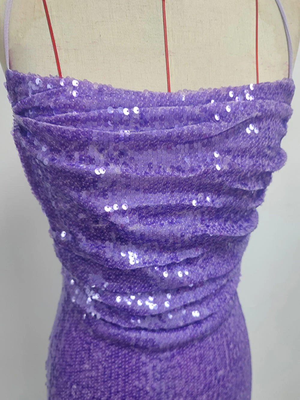 VESSAI Sequins Maxi Dress in Purple - Image 8