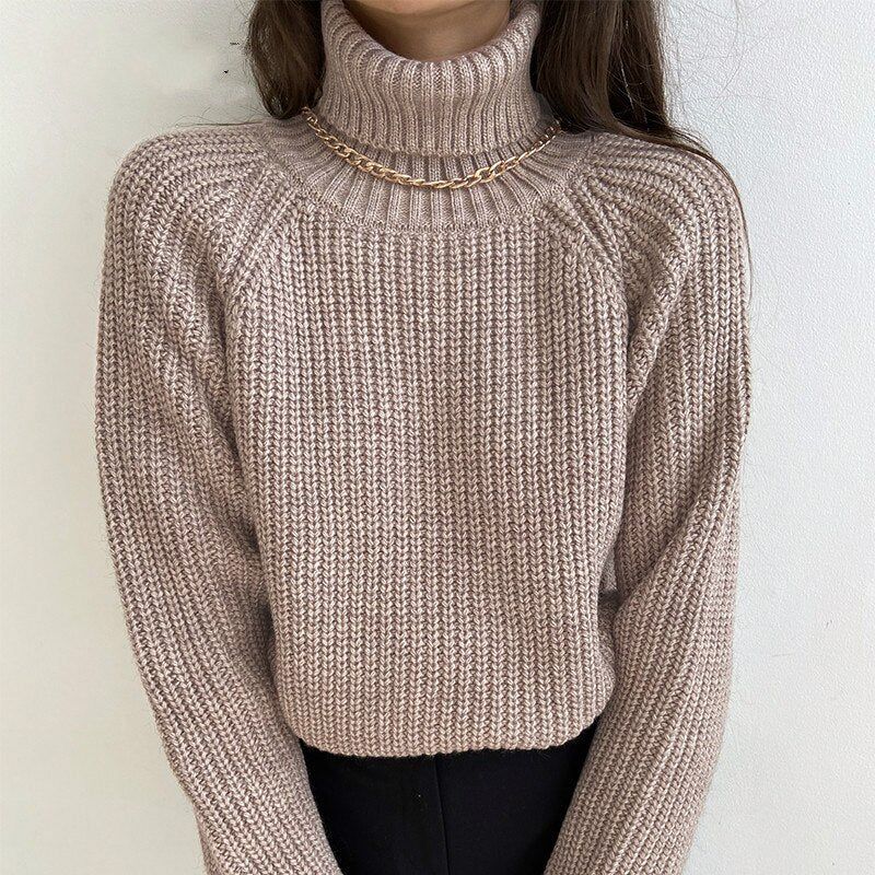 Vlogger Turtleneck Knitted Sweater - Image 2