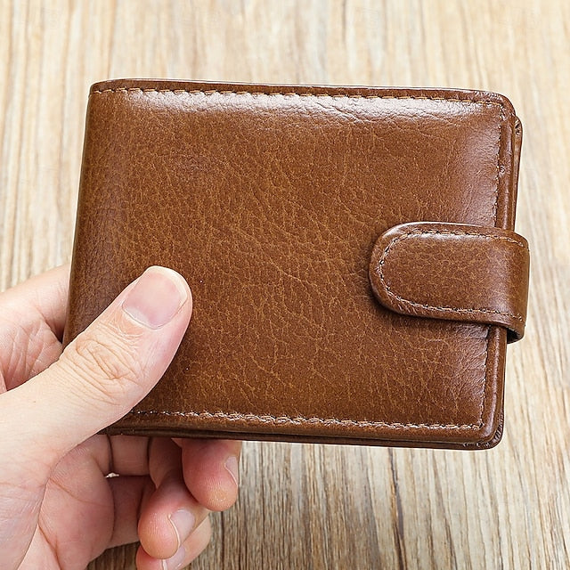 wallet card leather purse multi top cowhide layer Genuine coin - Image 11