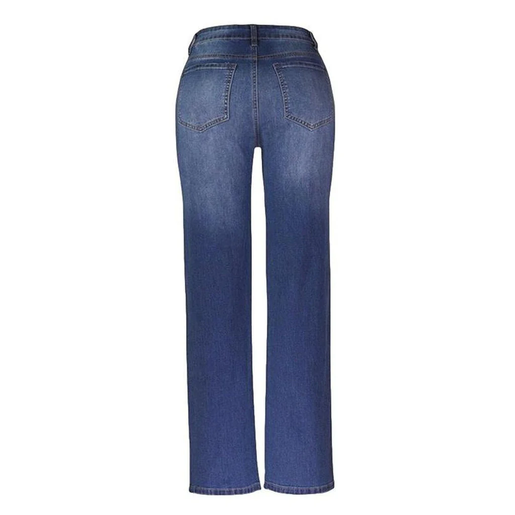 Whiskered women's wide leg jeans - Image 8