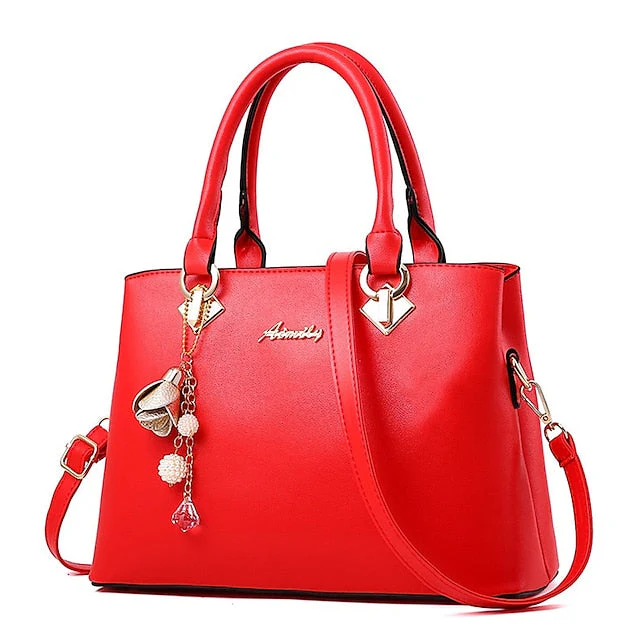 White Faux Handbag Gold with Elegant Leather - Image 13