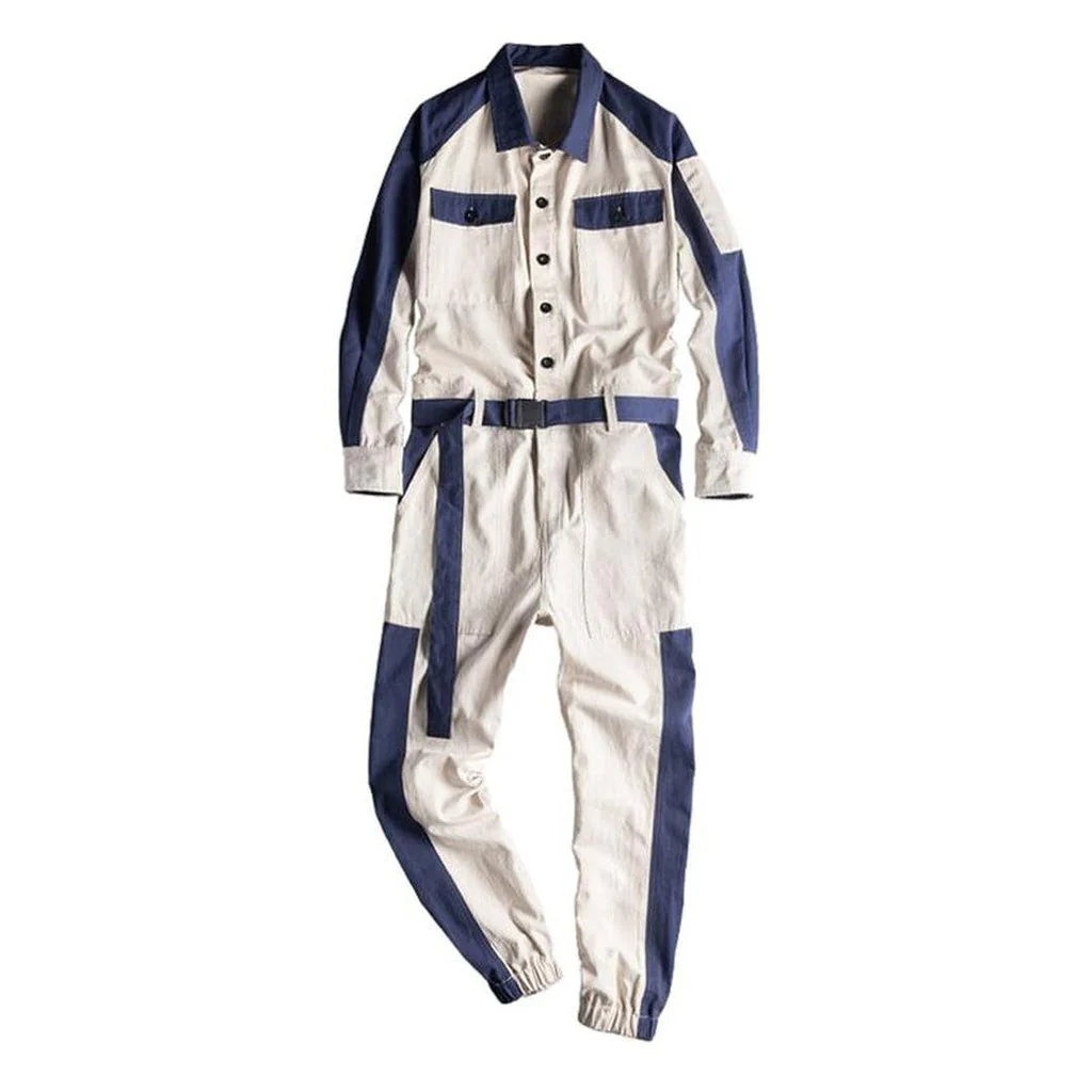 White overall with blue bands - Image 2