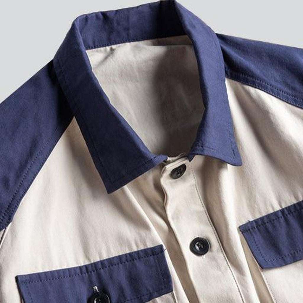 White overall with blue bands - Image 4