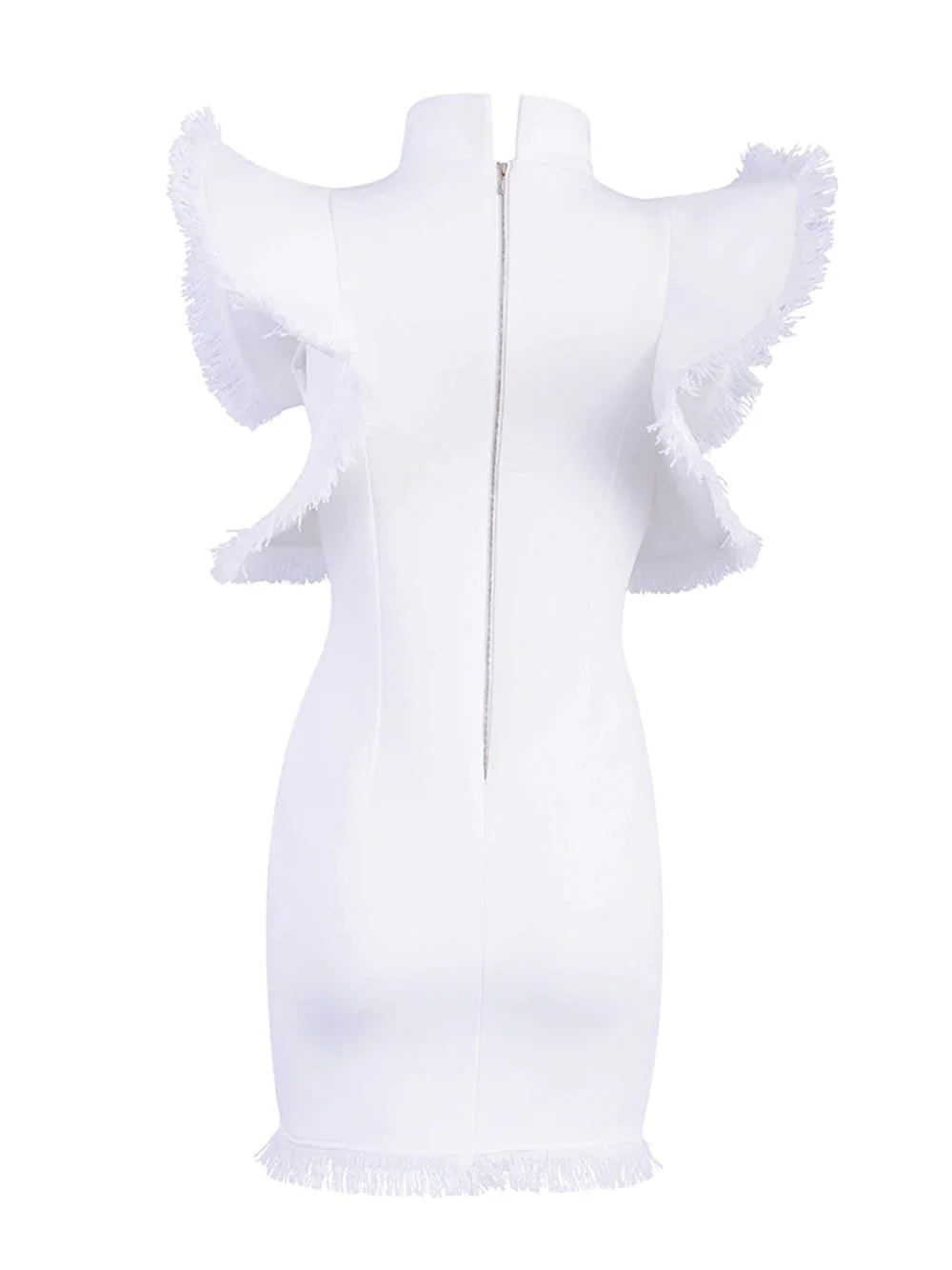 WHITEHAVEN Bodycon Mini Dress in White - Image 4