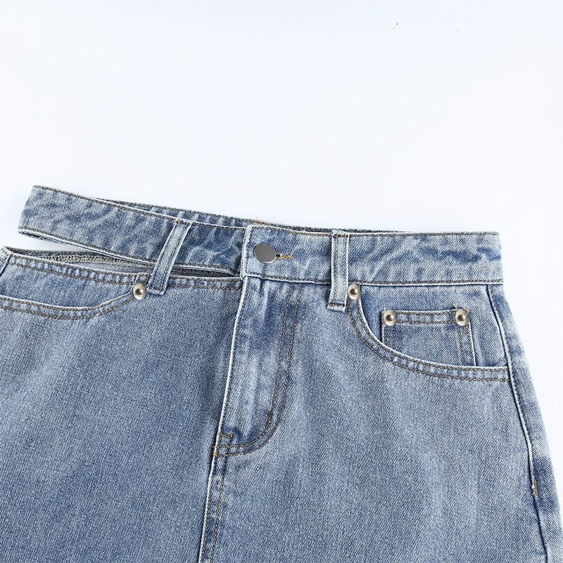 Winner Winner Denim Casual High Waist Mini Skirt - Image 6
