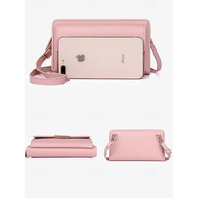 Wristlet Bag Crossbody Leather PU Mobile Phone - Image 6