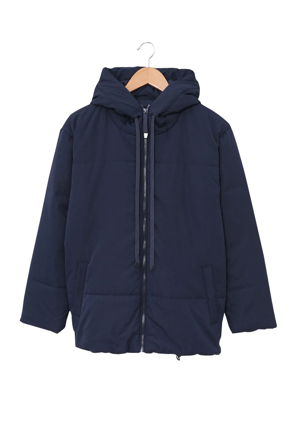 Zipper Hooded Coat With Pocket - Image 13