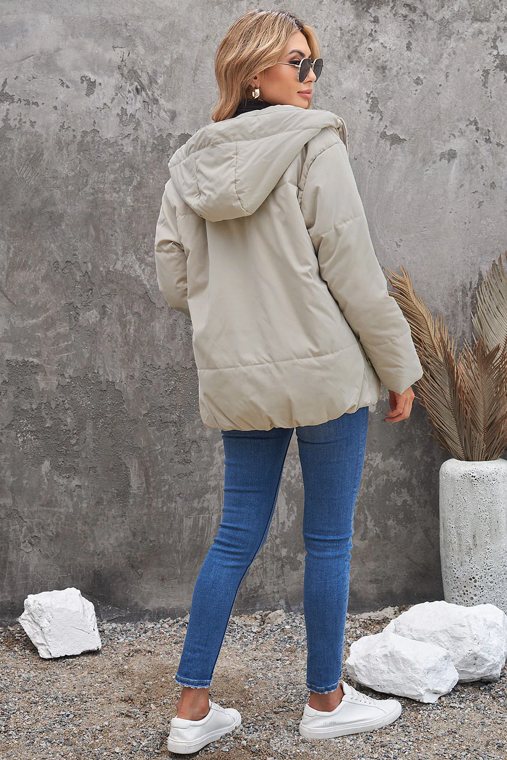 Zipper Hooded Coat With Pocket - Image 52