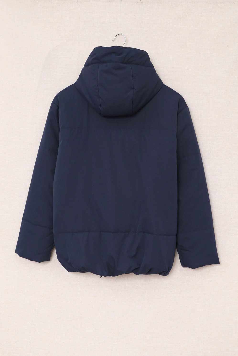 Zipper Hooded Coat With Pocket - Image 6
