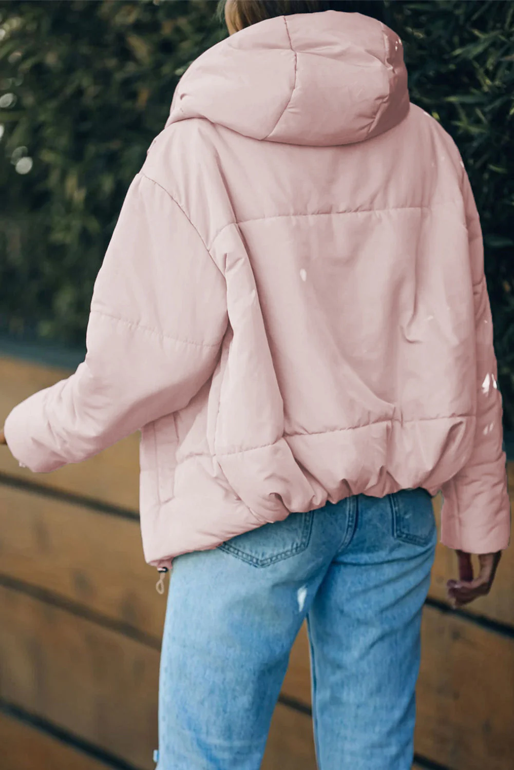 Zipper Hooded Coat With Pocket - Image 65